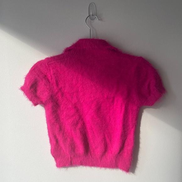 Delia's fuzzy short sleeve sweater - Picture 2 of 3